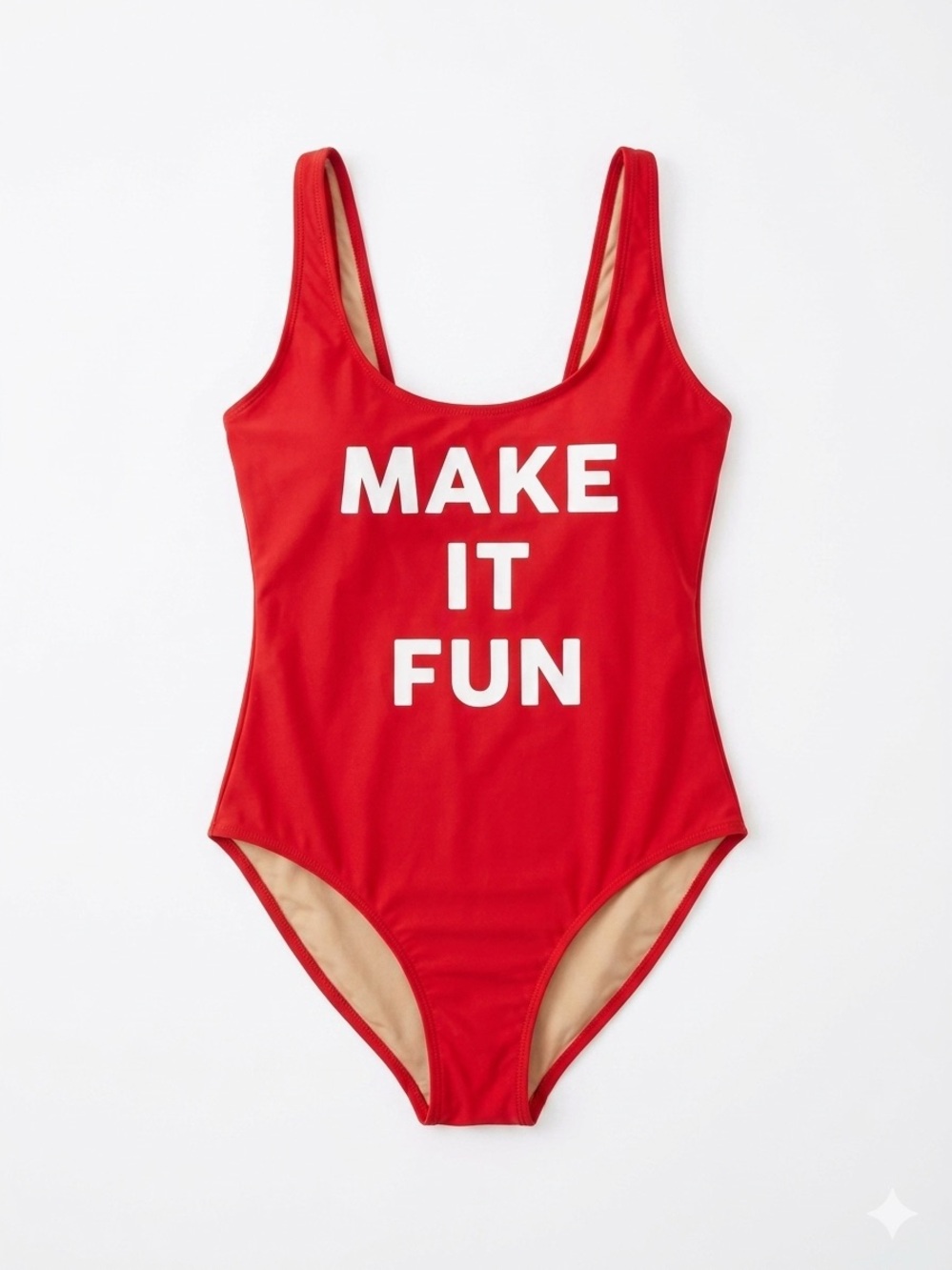 Make It Fun Red One-Piece Swimsuit-M